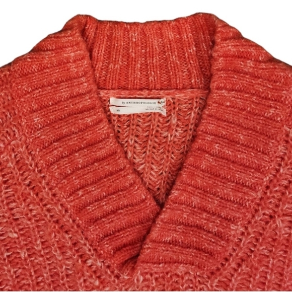 Anthropologie Women's V-Neck Honore Pullover Sweater, Wool, Raspberry, S… - Picture 13 of 13